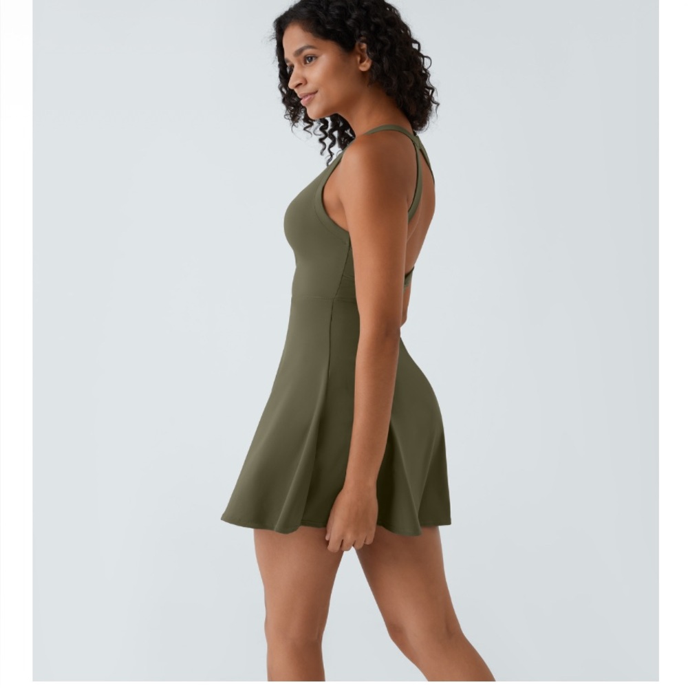 Halara Olive Green Sleeveless Women's Dress